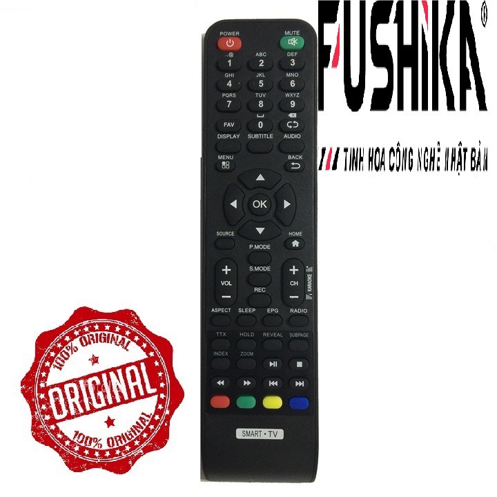 Remote điều khiển tivi PUSHIKA FUSHIKA smart mẫu 2