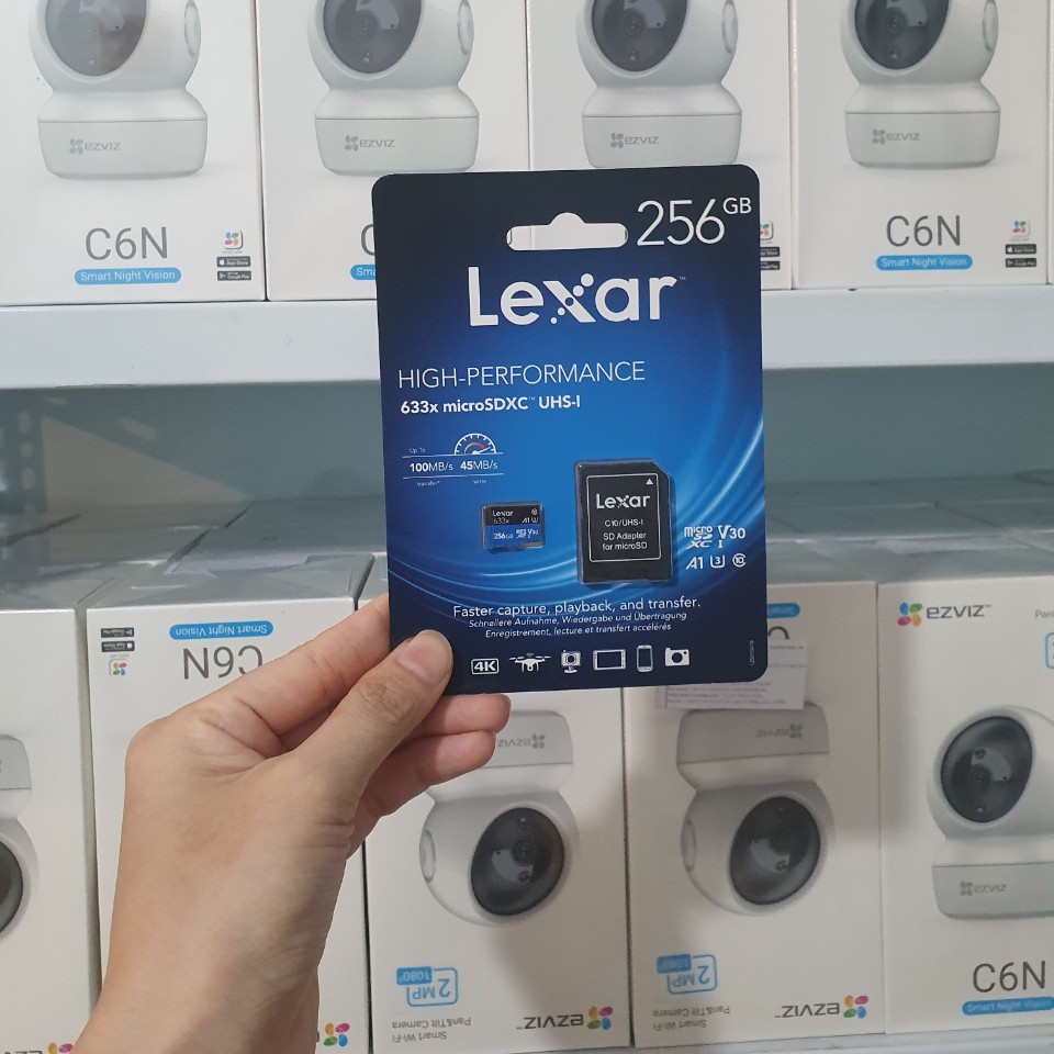 Thẻ nhớ 32Gb 64Gb 128Gb 256Gb LEXAR 80MB/s - rất phù hợp lắp camera Wifi IP [BH Chính Hãng]