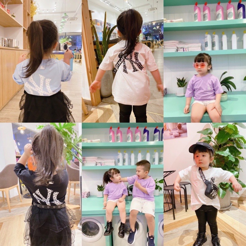 Áo phông kid logo ở lưng đủ 4 màu hàng chuẩn