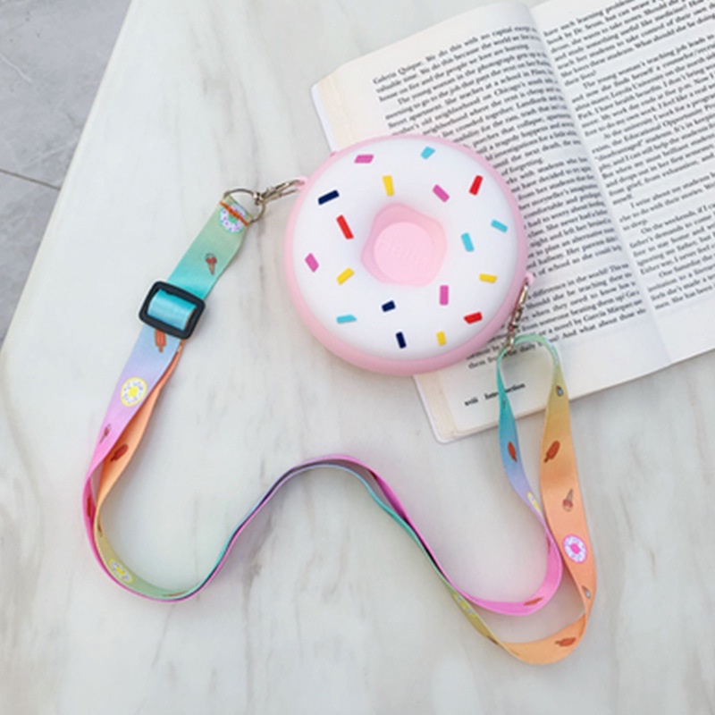 Túi đeo chéo mini Silicon cho bé hình BÁNH NGỌTSHOPEMTRANG07Túi đeo vai dễ thương hàng Quảng Châu