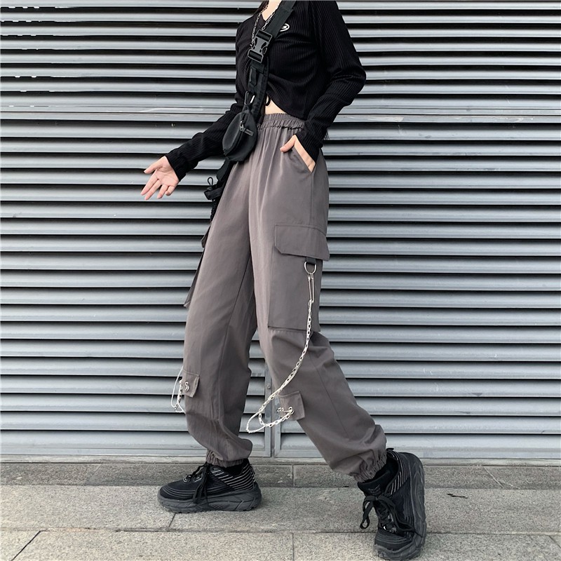 Quần Dài Lưng Cao Co Giãn Phong Cách Hip Hop Thời Trang Cho Nữ | BigBuy360 - bigbuy360.vn