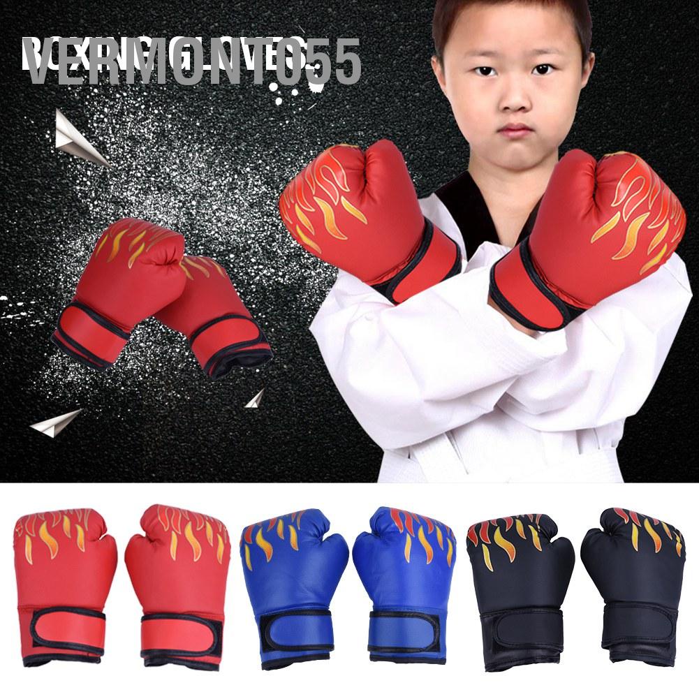 Vermont055 Vermont055 3 Màu Trẻ em Boxing Fighting Muay Thai Sparring Punching Kickboxing Grappling Sandbag Gloves