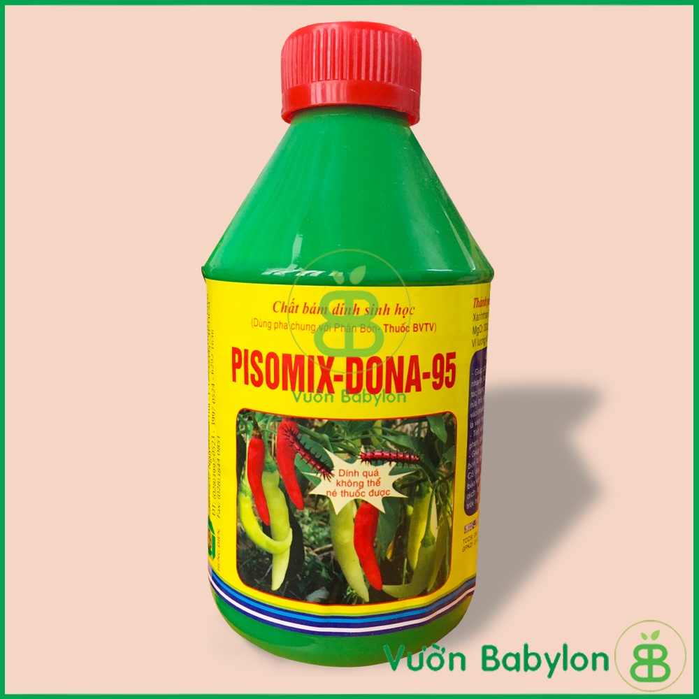 Chất Bám Dính Sinh Học PISOMIX-DONA-95 Chai 500ml - Tăng hiệu lực của Phân bón, thuốc BV.TV