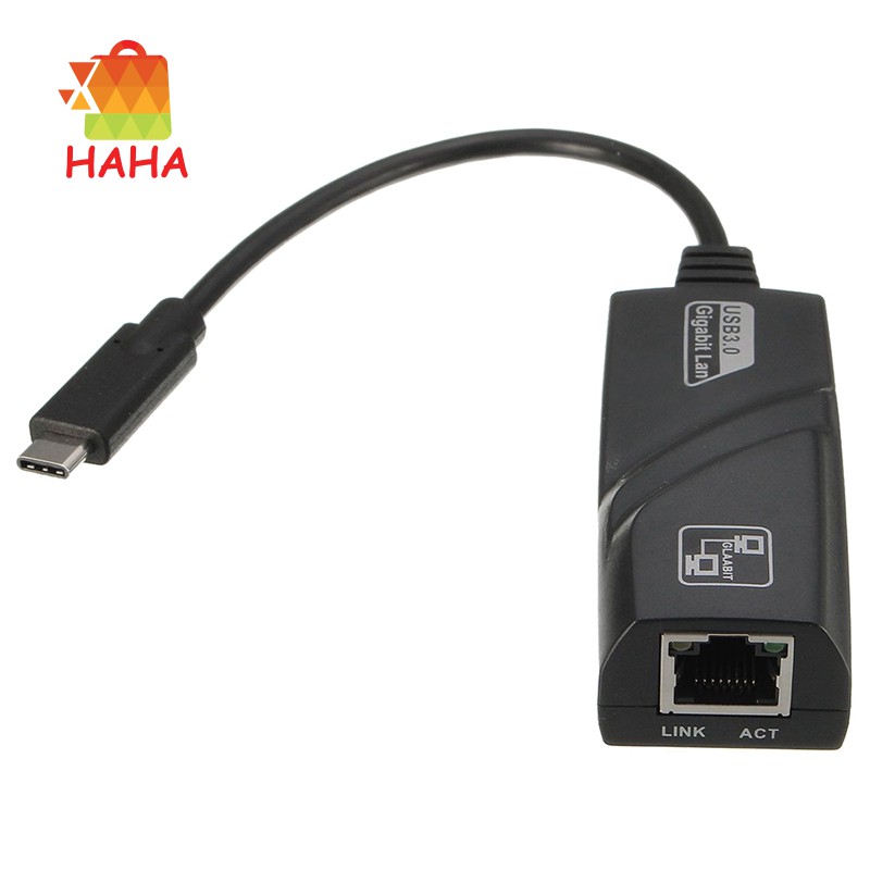 Cáp Chuyển Đổi Cổng Type-C Sang Rj45 Gigabit Ethernet Lan Network Cable Usb 3.1 Black