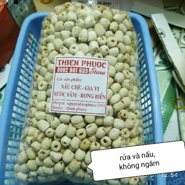 Hạt sen khô - 1kg- nấu chè, chè dưỡng nhan, tiềm canh (giá sale 155k)