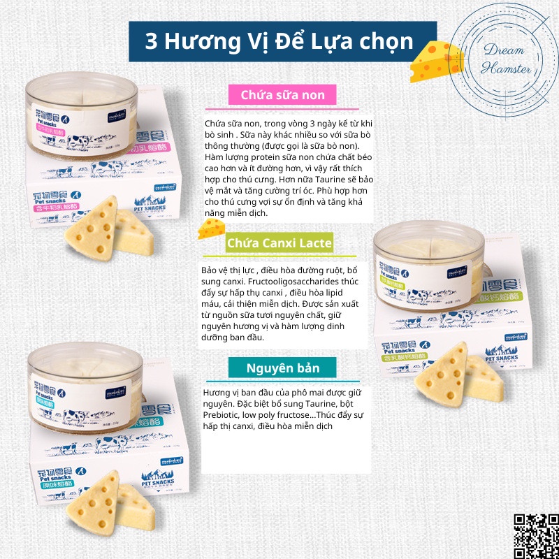 Phô mai đông khô Monbab cho thú cưng