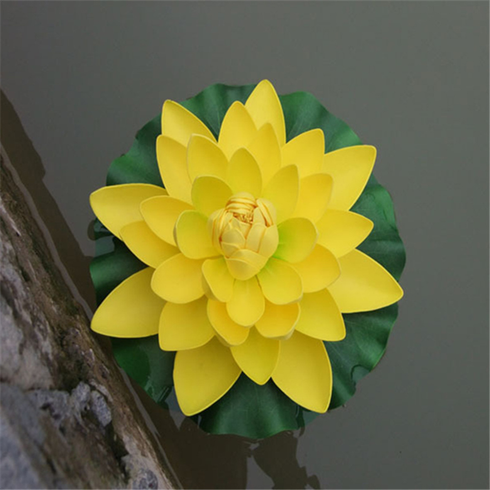 Hoa Sen Giả Bằng Nhựa Dùng Trang Trí 18cm