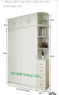 Tủ cánh lùa gỗ công nghiệp cỡ to