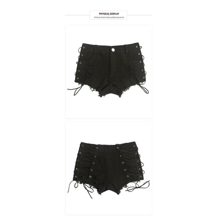 TW861# - &lt;Xanh/Đen&gt; Sooc Bò Nữ Đan Đây Sau Gợi Cảm