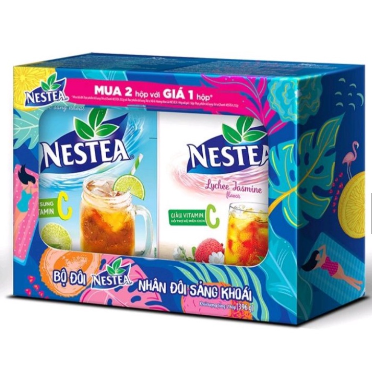 [ Mua 1 được 2] Bộ đôi Nestea Trà Chanh & Trà Vải Lài