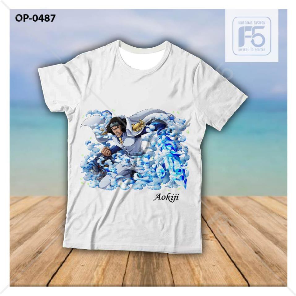 (SALE) Áo Thun Áo Phông OnePiece - Aokiji Đô Đốc OP487