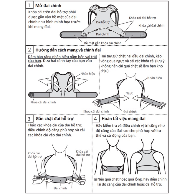 Đai chống gù lưng cao cấp BONBONE PITA SAPO POSTURE màu đen - MEDICAL