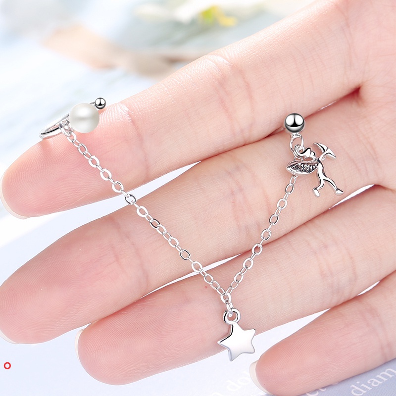 Bông tai dạng kẹp dây tua rua cho nữ