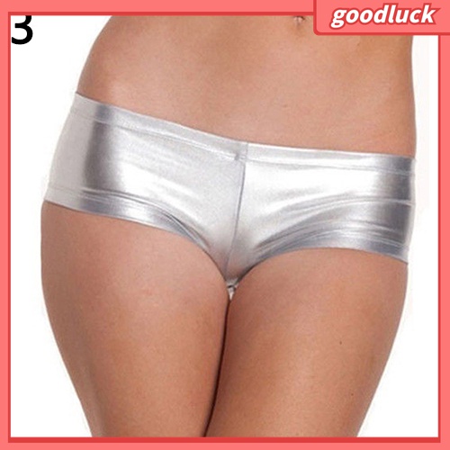 [GOLUK] Quần Short Mini Ánh Kim Loại Lấp Lánh Nổi Bật Đi Tiệc Khiêu Vũ Punk Cho Nữ