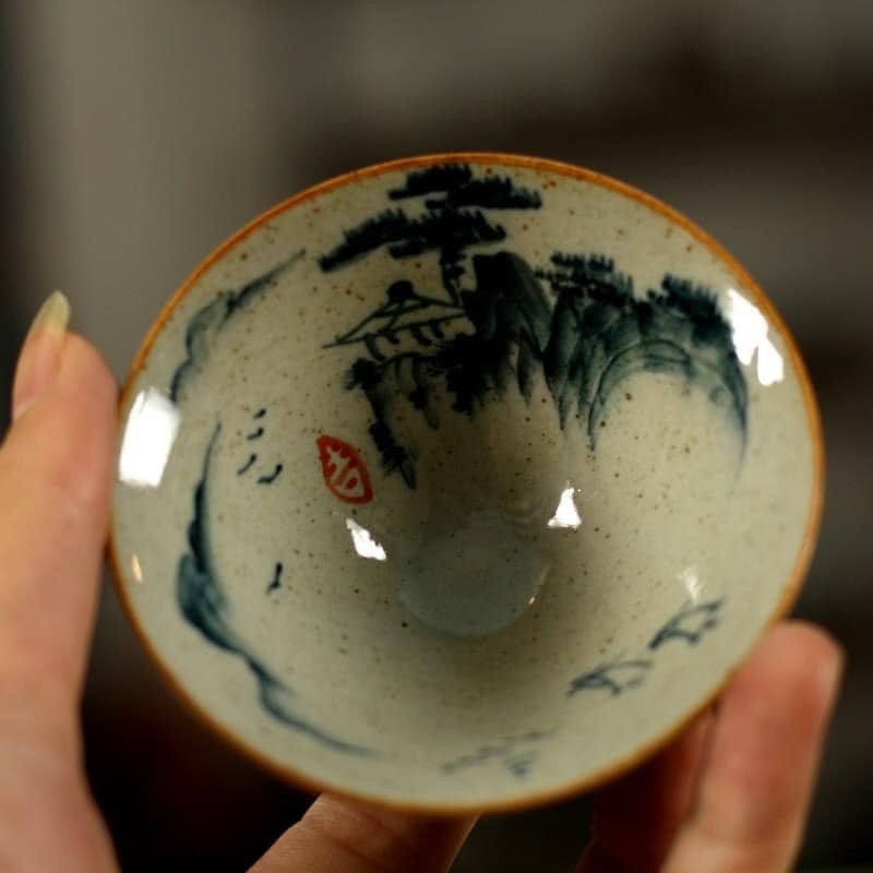 Chén Sứ Men Hoa Vẽ Tay