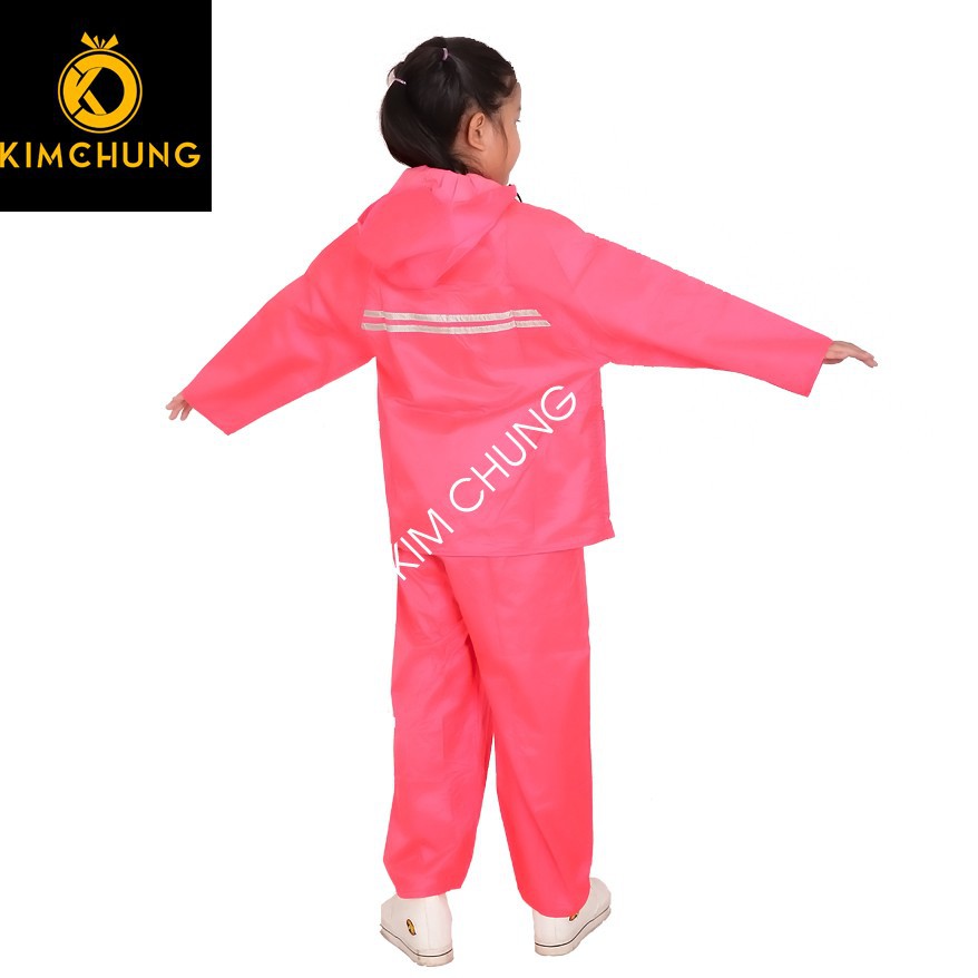 Áo mưa trẻ em bộ vải dù cao cấp, siêu bền cho bé từ 3-10 tuổi (được chọn màu, được chọn size M, L, XL)