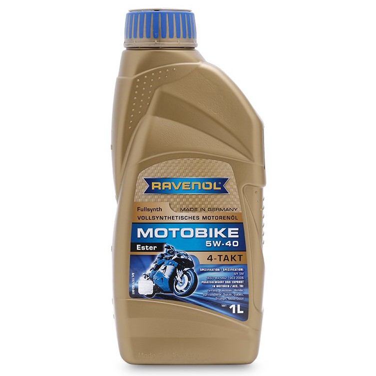 Dầu nhớt cao cấp xe số và xe tay côn Ravenol Motorbike 5W-40