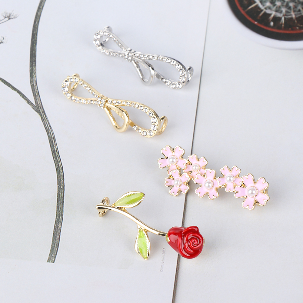 CHARMS (Hàng Mới Về) Phụ Kiện Kẹp Dây Giày Trang Trí Đính Ngọc Trai Xinh Xắn