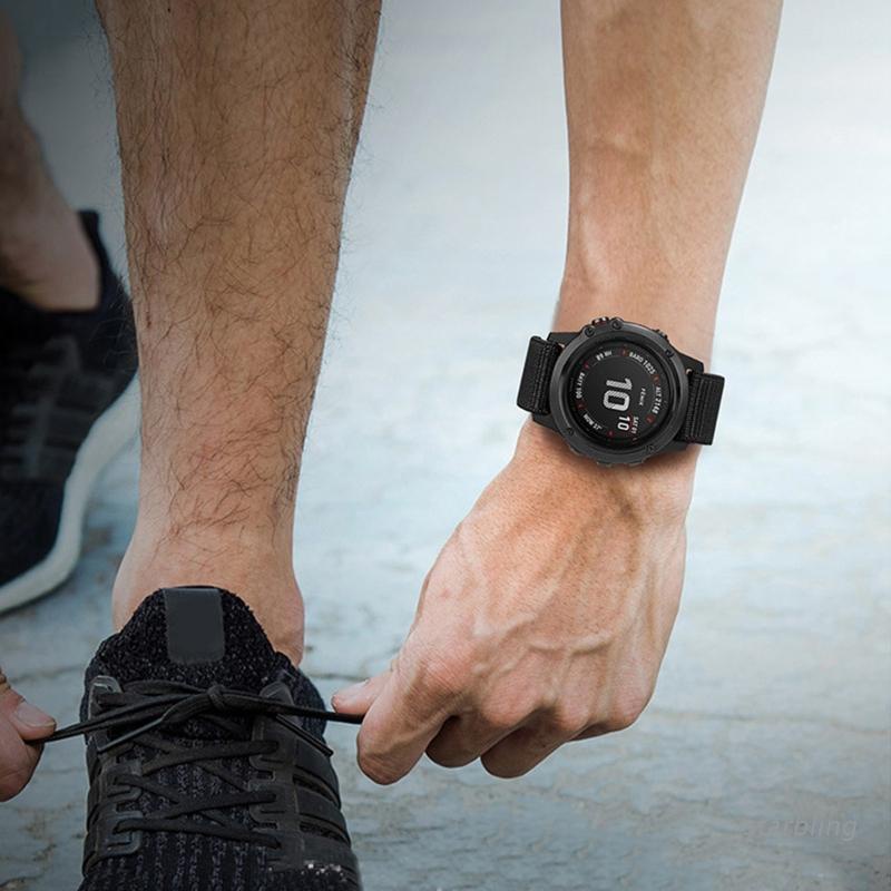 Dây đeo sợi nylon 26mm 22mm 20mm cho đồng hồ thông minh Garmin Fenix 6 6X