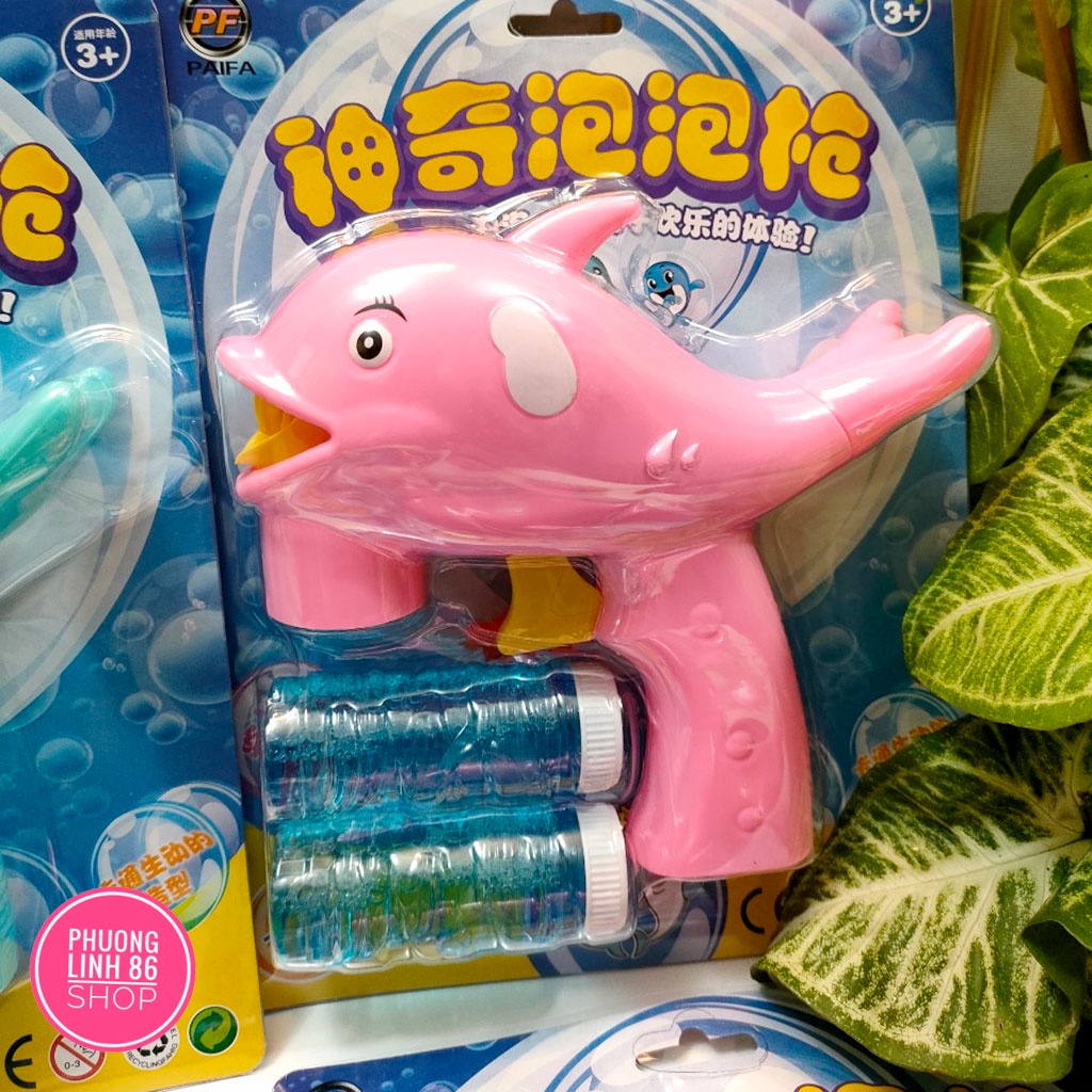 Đồ chơi bắn bong bóng xà phòng hình cá heo cho bé shop phuong linh 86 D45