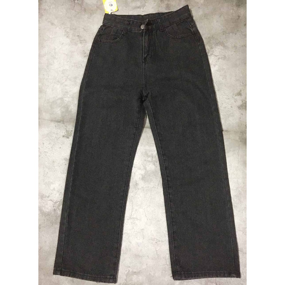 Quần jean bò baggy nam nữ ống suông rộng Unisex hàng Quảng Châu phong cách Hàn Quốc sành điệu style năm 2021