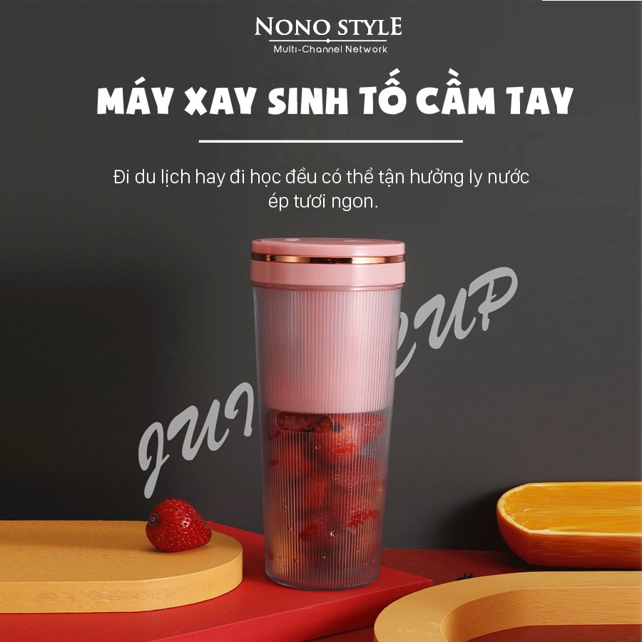 Ly Cốc Xay Sinh Tố Cầm Tay Mini 350ml - Max Juicing Cup - Thiết Kế Sang Trọng, Nhỏ Gọn, Tiện Lợi Đi Du Lịch - Sạc USB | BigBuy360 - bigbuy360.vn