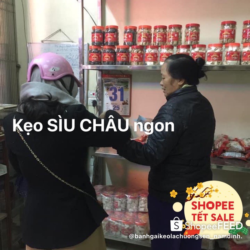 KẸO SÌU CHÂU ngon đặc sản Nam Định 1 lọ 500gr/ ngọt nhẹ - KẸO LẠC GIÒN, NGỌT MÁT