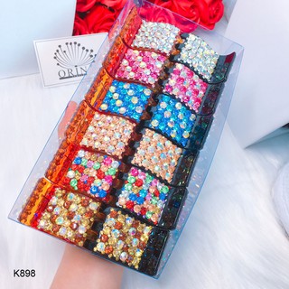 Kẹp tóc, kẹp càng cua 5 răng đính đá Orin K898