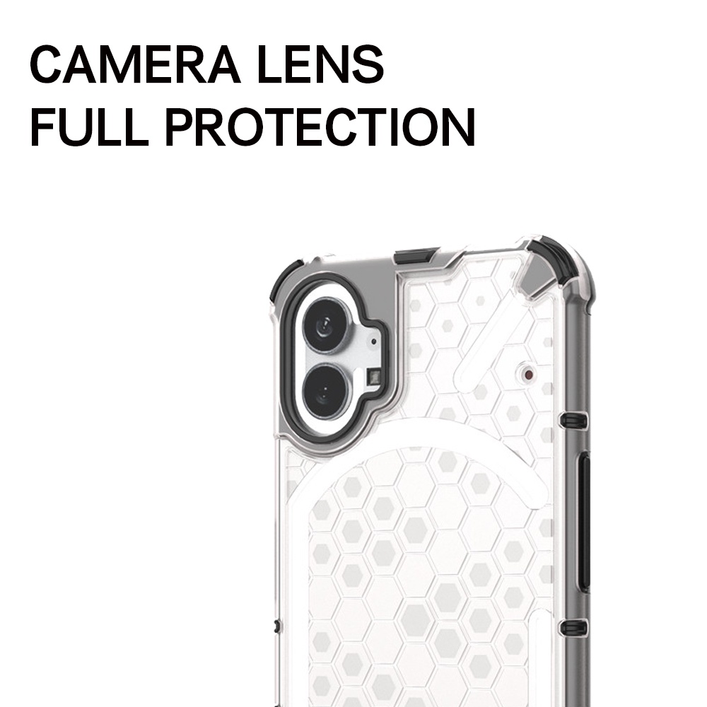 Ốp Điện Thoại Nhựa Cứng Trong Suốt Chống Sốc Họa Tiết Tổ Ong Cho Iphone 1 One (1)