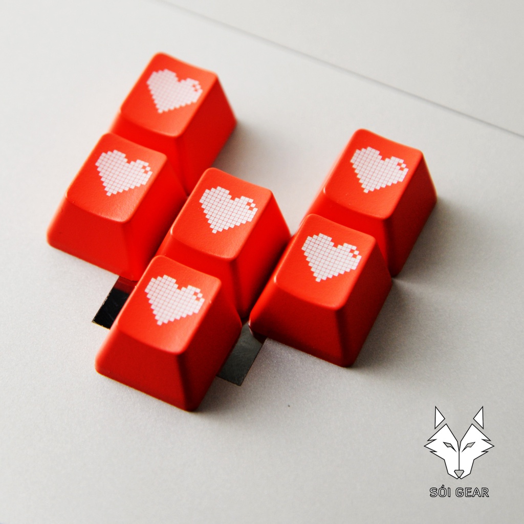 Nút Keycap Trái tim cho bàn phím cơ - Profile OEM - R4 - ABS