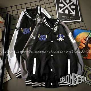 [Ảnh + video thật] Áo khoác dù logo thêu style bóng chày Unisex dành cho cả nam và nữ MAR02