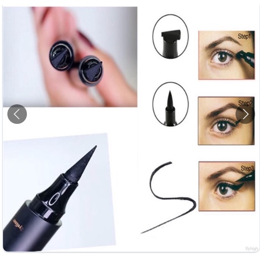 Bút dạ kẻ mắt 2 đầu thần thánh chống chống nước in mắt mèo đầu nhỏ không lem