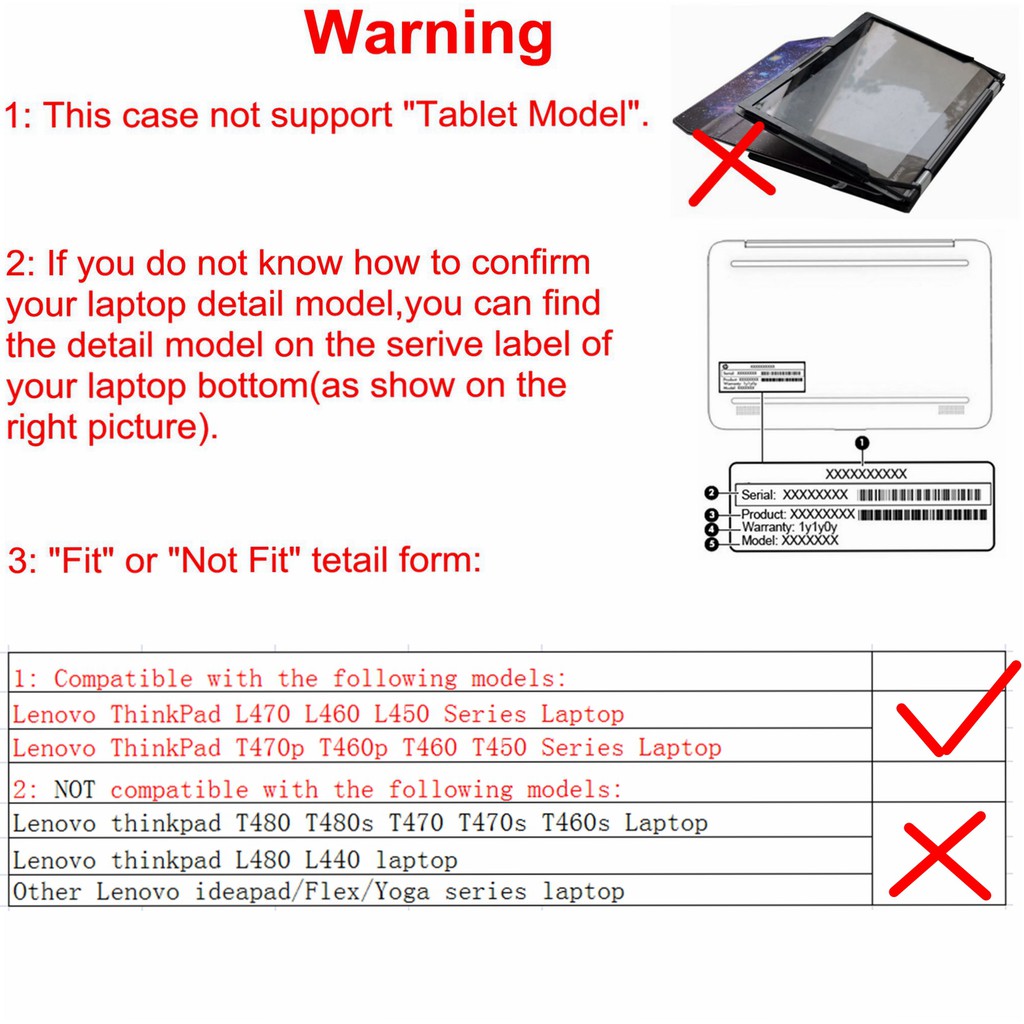 Bảo Vệ Vỏ Bọc Laptop 14 "Lenovo Thinkpad L470 L460 L450 / Thinkpad T470P T460P T460 T450 T450: Warning: Not Fit Thinkpad T480 T480S T470 T470 Ls480