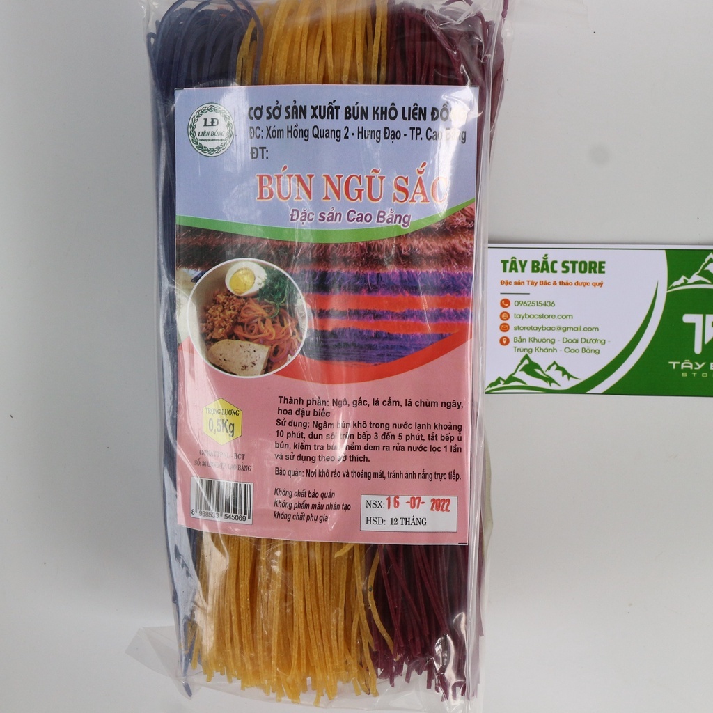 Bún Khô Cao Bằng Túi 500G (Phở khô Liên Đồng) Bún Cao Tuyền Đặc Sản Cao Bằng