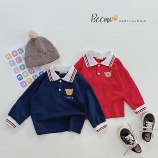 Áo polo dài tay - Áo phông có cổ - Áp thun polo thu đông cho bé - Beemo