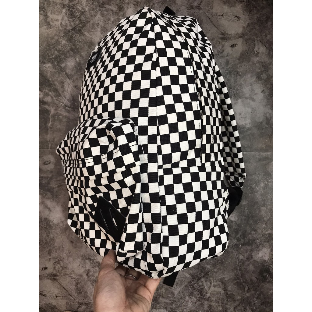 [HÀNG HOT] Balo Vans OLD SKOOL CHECKERBOARD BACKPACK XUẤT DƯ XỊN