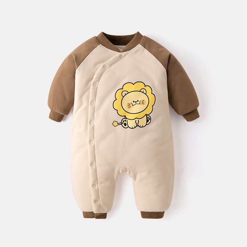 Bộ body hình thú bé trai bé gái Mario Store bodysuit chần bông cho bé chất cotton hàng xuất khẩu