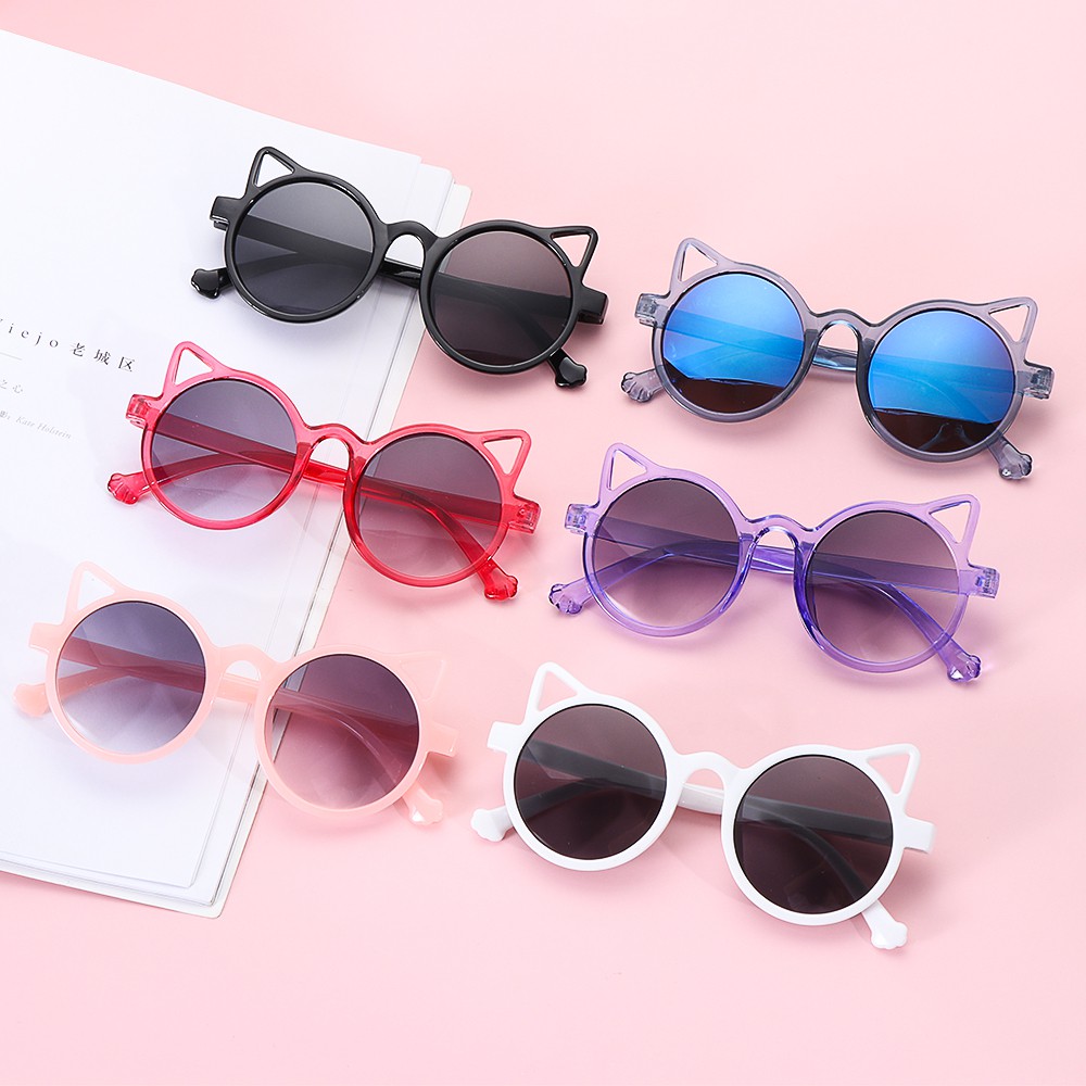 Kính Mát Mắt Mèo Chống Tia Uv400 Thời Trang Mùa Hè Cho Bé