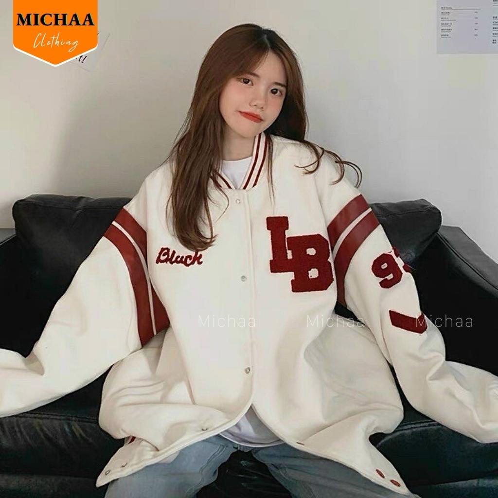 Áo Khoác Bomber Nỉ LB Nam Nữ Form Rộng Vải Nỉ Hình In Đẹp - MICHAA