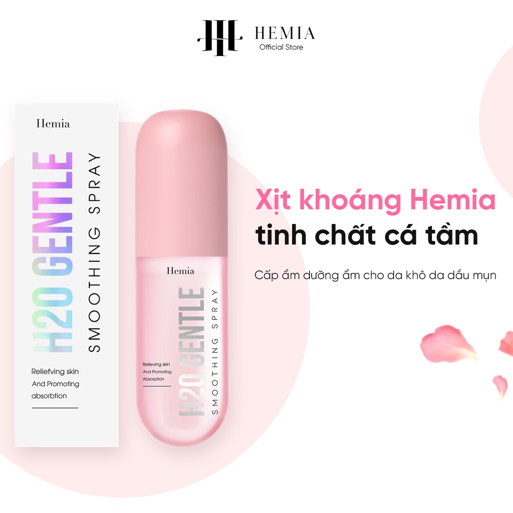 Xịt khoáng Hemia tinh chất cá tầm cấp ẩm dưỡng ẩm cho da khô da dầu mụn