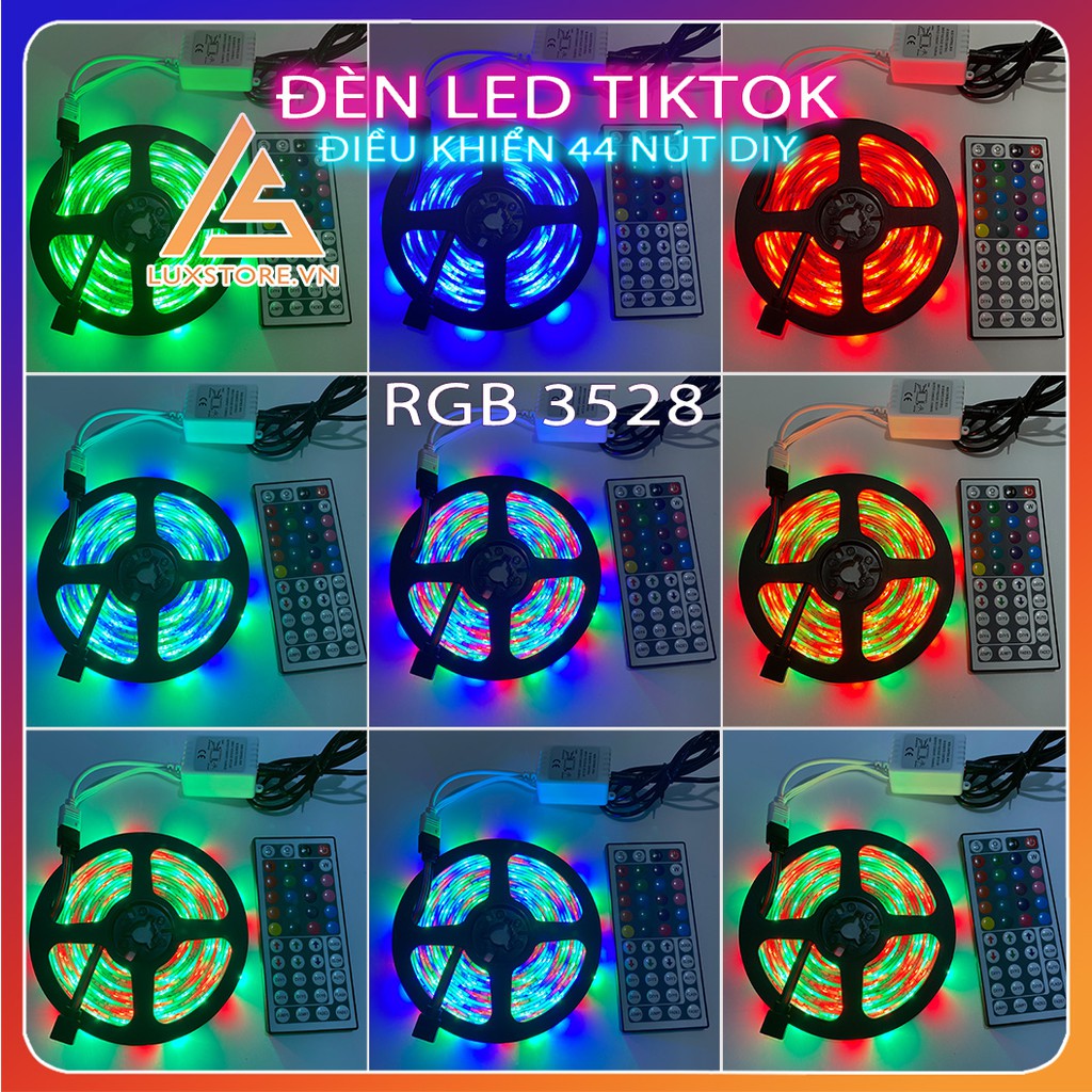 ĐÈN LED TIKTOK, ĐÈN LED TRANG TRÍ CUỘN 5M RGB DÁN TƯỜNG TRANG TRÍ DECOR PHÒNG NGỦ, BACKGROUND QUAY VIDEO TIKTOK LUXSTORE