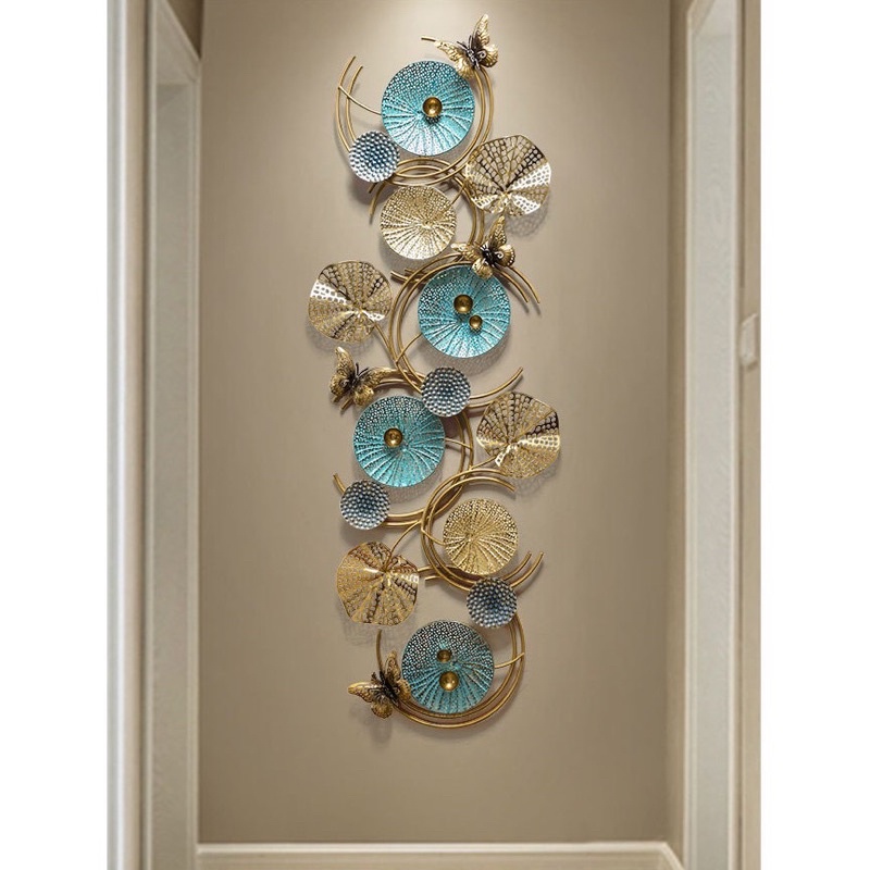 Tranh sắt treo tường lá sen trang trí, decor hiện đại. Bảo hành 3 năm