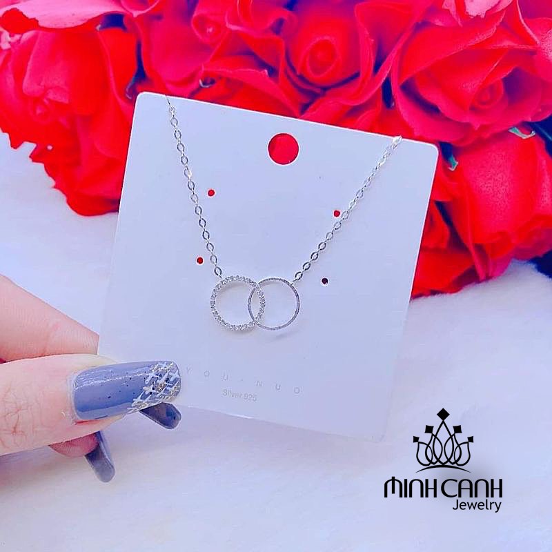 Dây Chuyền Bạc Ta 2 Vòng Tròn Lồng Nhau - Minh Canh Jewelry