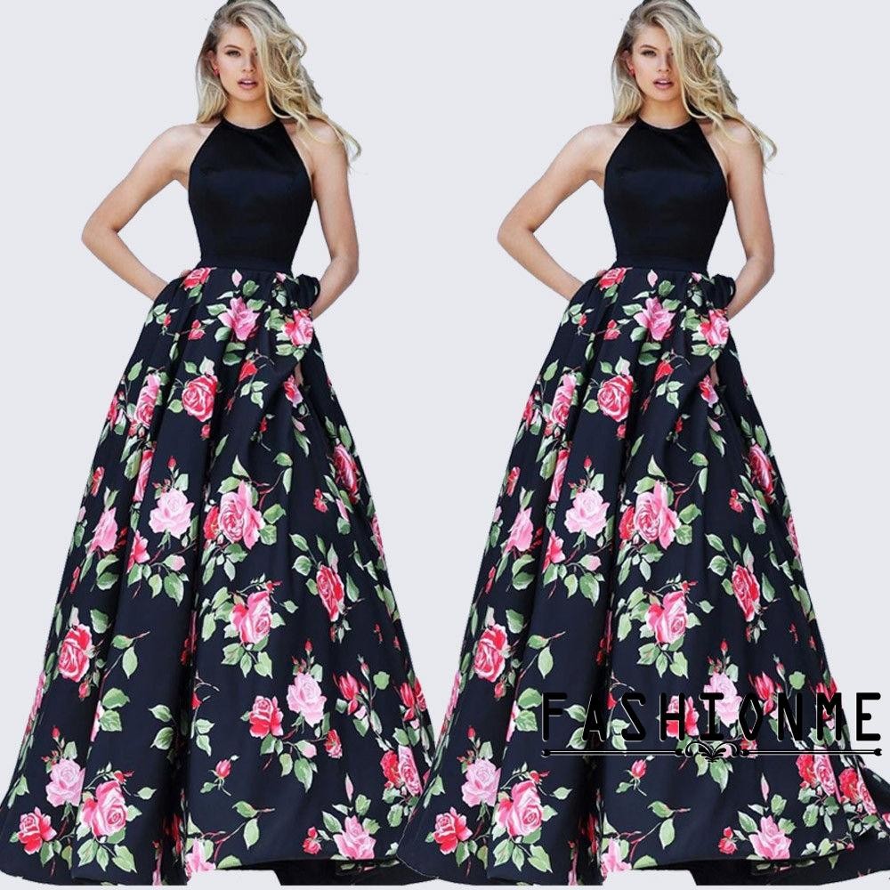 ღ𝓂ℰWomen Sexy Summer Boho Long Maxi Evening Party Dress Beach Dress Chiffon Floral Dresses