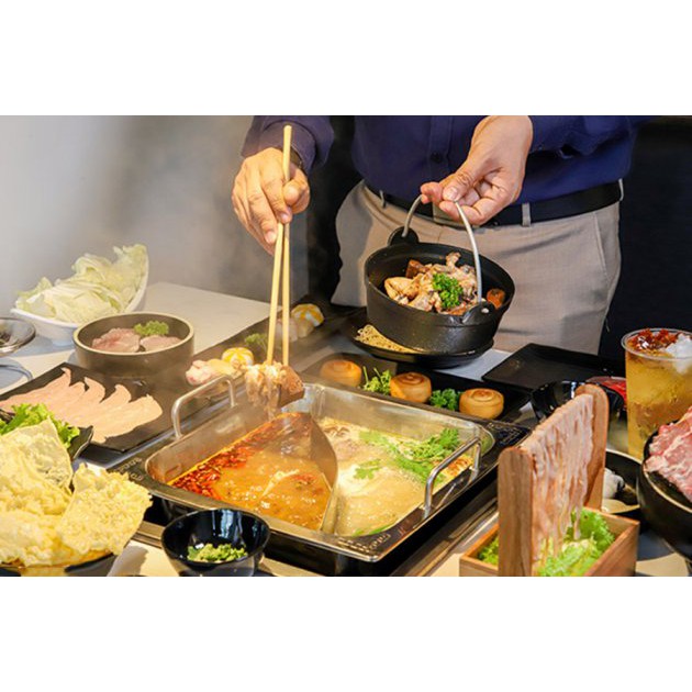 HCM [E-Voucher] Buffet lẩu ếch cao cấp hơn 70 món nhúng và 3 vị lẩu menu 348k-Free thức uống tại JiangHu Heroes Hotpot D