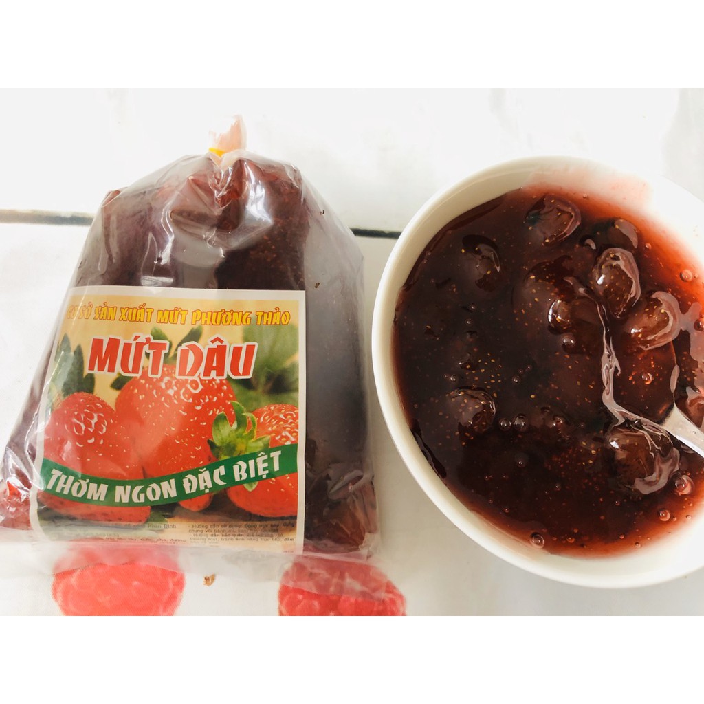 1Kg Mứt Dâu Đà Lạt nguyên chất /500g