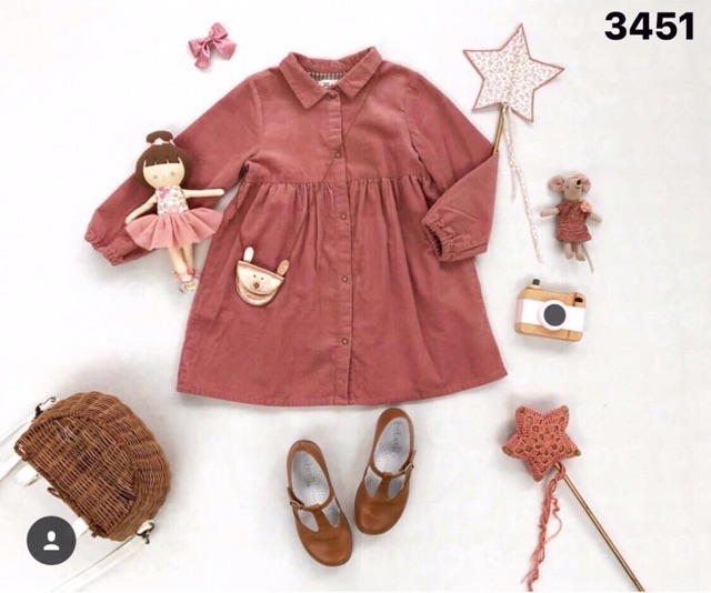 Váy nhung tăm hồng Zara