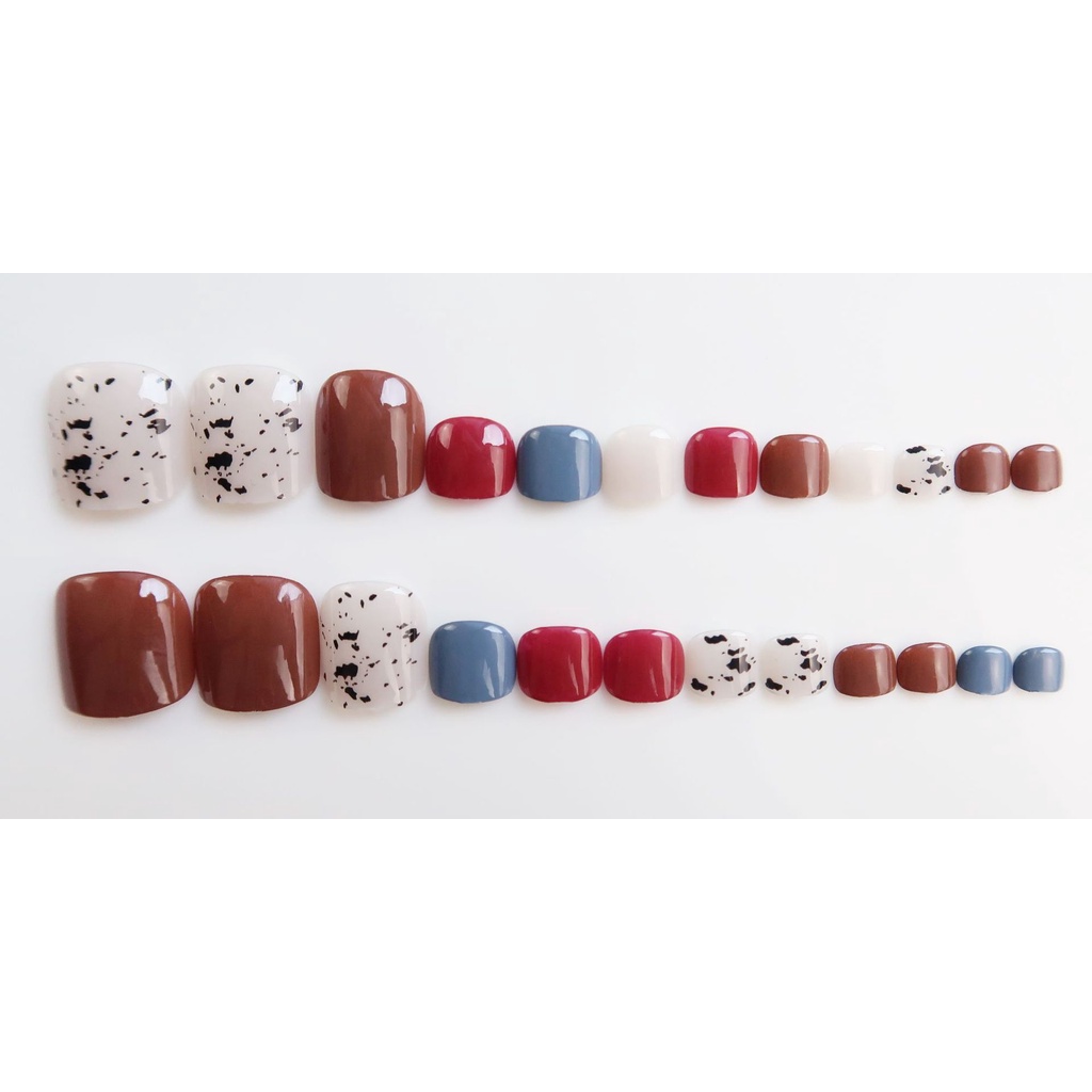 Móng chân giả nhiều màu sắc, nailbox J135 cá tính