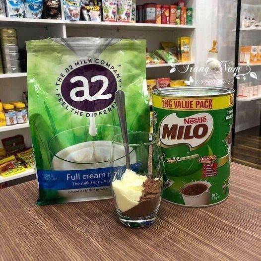 Combo sữa Milo + A2 túi 1kg (Úc)