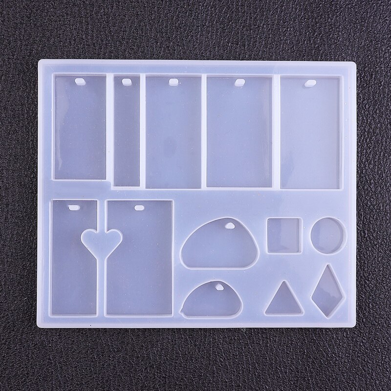 Khuôn nhựa silicone hình tam giác làm mặt dây chuyền DIY bằng epoxy resin